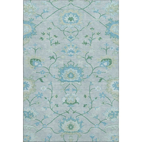 Mayfield Premium Machine Washable Abstract AMF2291 Mint 5 ft. x 7 ft. 6 in. Area Rug