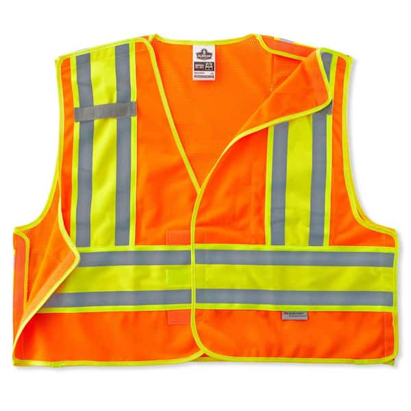 通販 送料無料 Ergodyne GLoWEAR 2XL/3XL Orange Hi-Vis Type P Class 2 Public 安全・保護用品