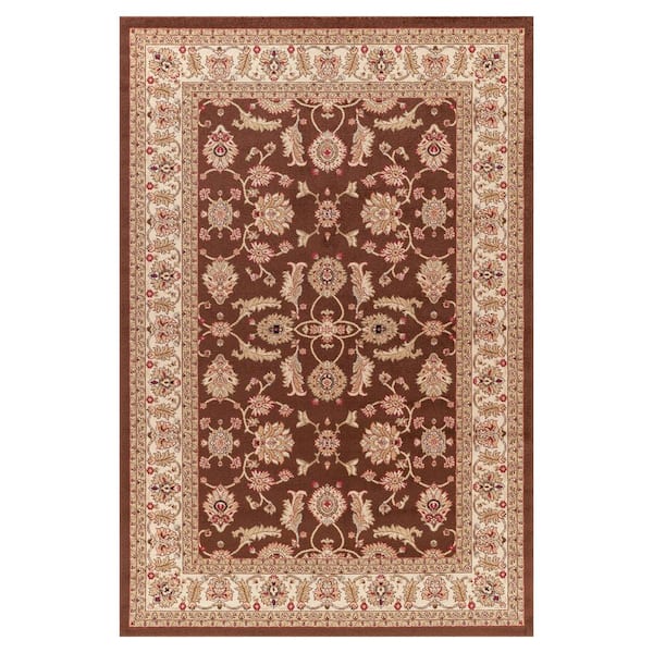 Concord Global Trading Jewel Antep Brown 4 ft. x 6 ft. Area Rug