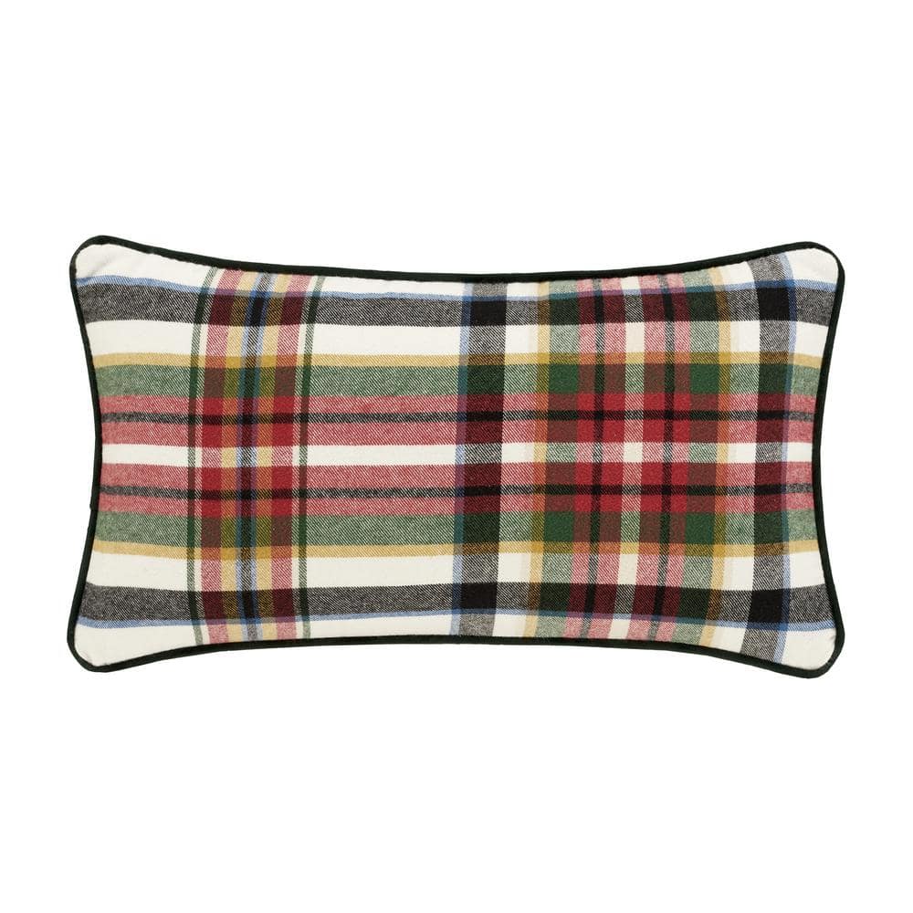 Christine Cotton Red Boudoir Decorative Throw Pillow 15 in. X 22 in.