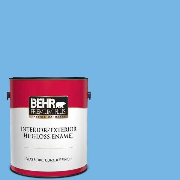 BEHR PREMIUM PLUS 1 gal. #P510-4 Electra Hi-Gloss Enamel Interior/Exterior Paint