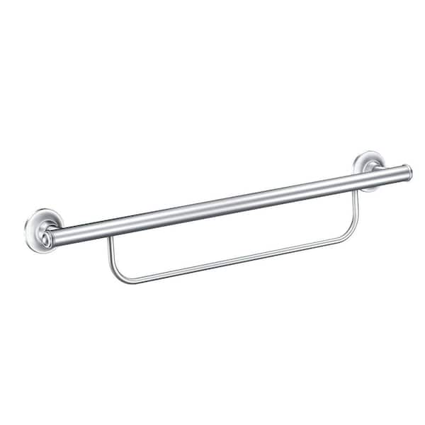 MOEN Home Care 24 in. x 1 in. Screw Grab Bar with Integrated Towel Bar in Chrome