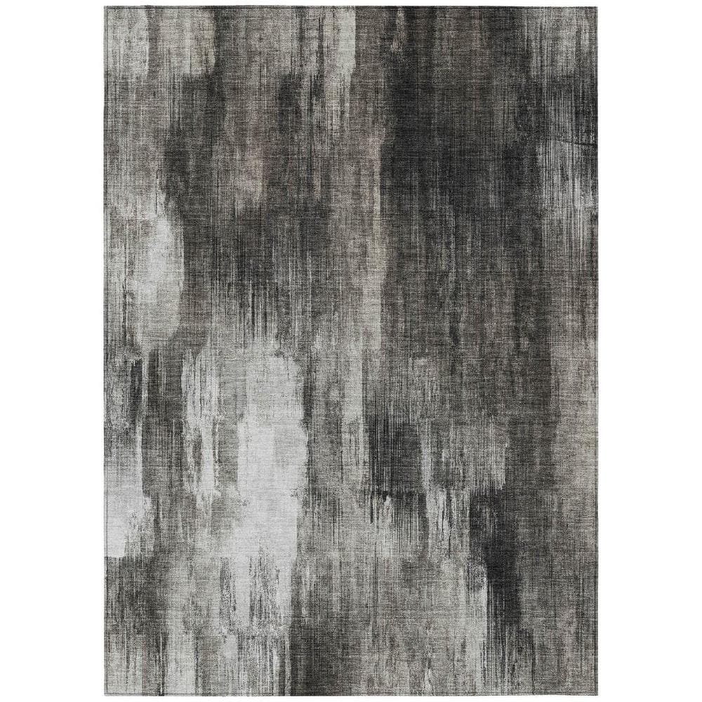 Gray and Black 8 ft. x 10 ft. Woven Abstract Rectangle Indoor/Outdoor Area Rug price history on PriceWatchPro