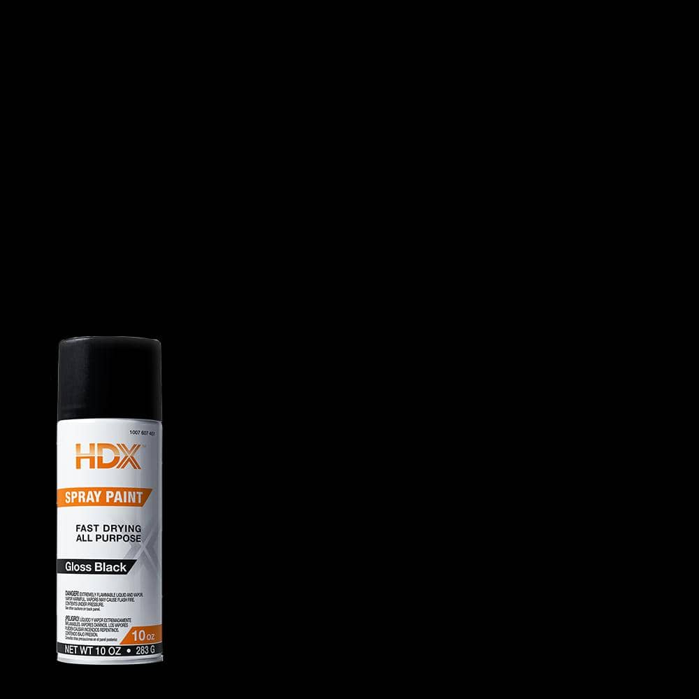 HDX 10 oz. All Purpose Gloss Black Spray Paint AF79905UF - The Home Depot