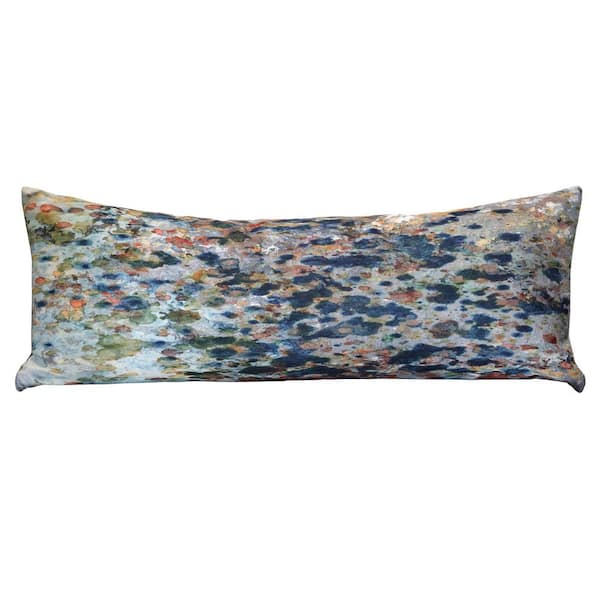 Multi-Colored Duck Feathers 6 in. x 36 in. Throw Pillow