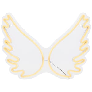 LED Angel Wings Neon Lighted Christmas Decoration-17.5''