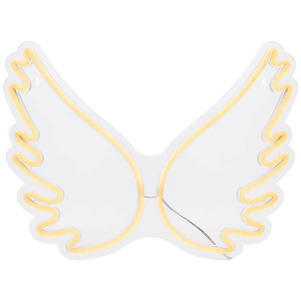 LED Angel Wings Neon Lighted Christmas Decoration-17.5"
