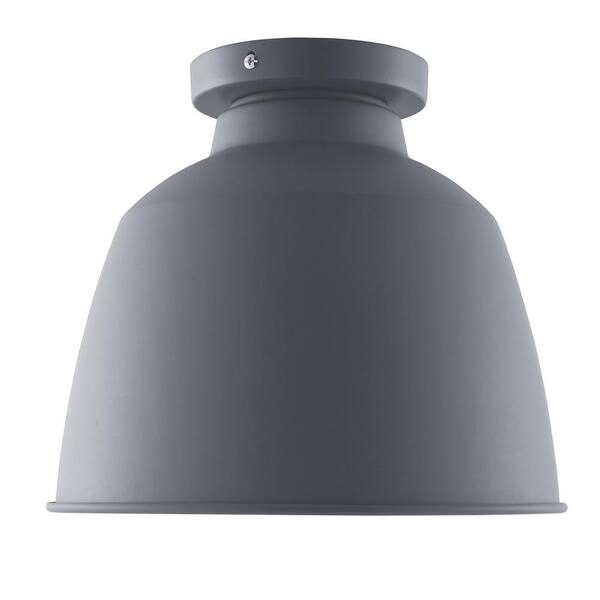 Southern Enterprises Krent 1-Light Gray Flush-Mount Pendant Lamp