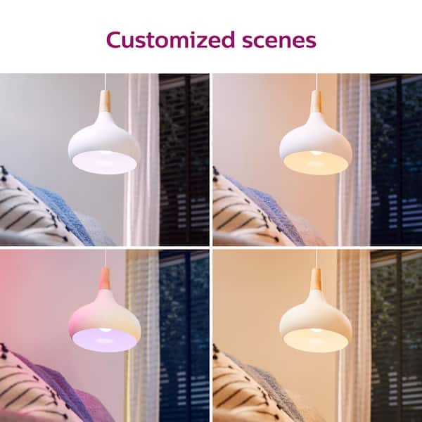Philips Color and Tunable White 5/6 LED 65W Equivalent Dimmable Smart Wi-Fi Connected Recessed Downlight Kit 555623 The Home Depot