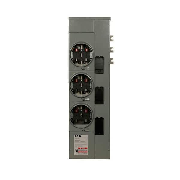 125 Amp 3-Space Residential Load Center Meter Stack 120/240 Volts
