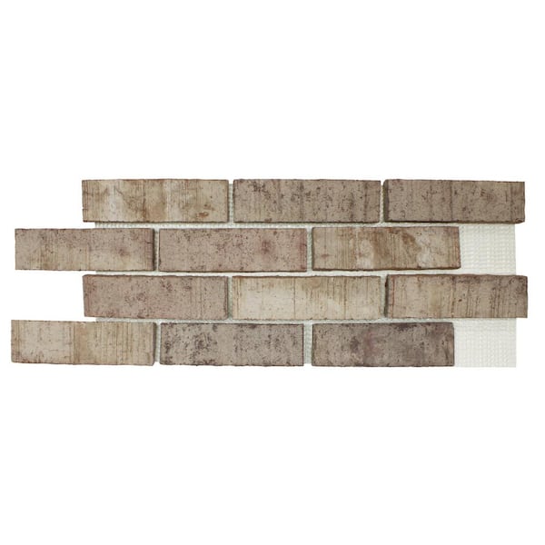 7.625 in. x 10.5 in. x 0.625 in. Brickwebb Vintage Oak Thin Brick Sheets (Box of 4-Sheets)