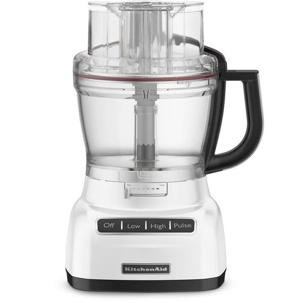 KitchenAid 13-Cup Food Processor with Mini Bowl in White