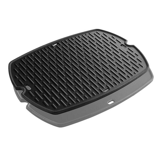 Full-Size Reversible Cast Iron Griddle Insert Replacement Part for Weber Q Series Grills, 21.5 in. x