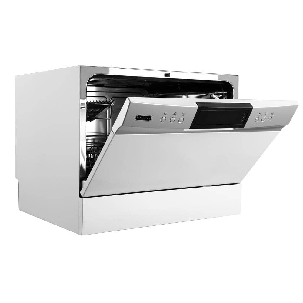 Whynter White Stainless Steel Countertop Portable Dishwasher for RV
