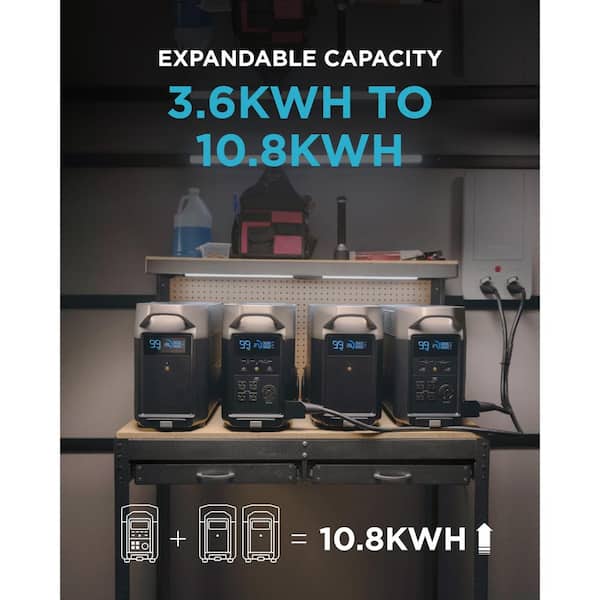 EF ECOFLOW Delta Pro Extra Battery 3600Wh, 2.7H to