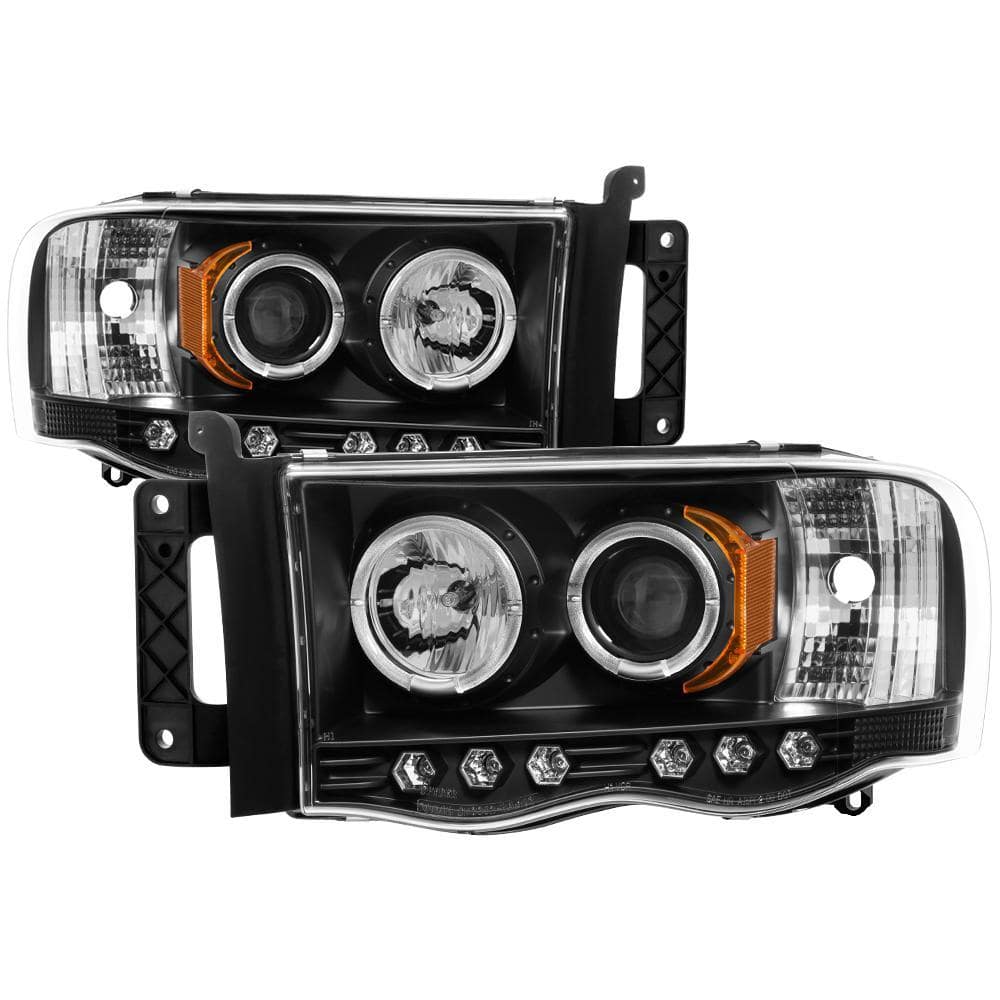 Dodge Ram 1500 02-05 / Ram 2500/3500 03-05 Projector Headlights - LED Halo - LED ( Replaceable LEDs ) - Black price history on PriceWatchPro