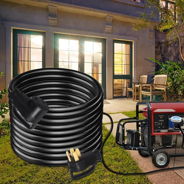 50 ft. 50Amp RV Extension Cord NEMA N14-50P to N14-50R, 125 / 250V Heavy Duty STW 6/3+ 8/1 RV Power Cord