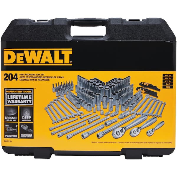 Dewalt Mechanics Tool Set 204 Piece Dwmt72165 The Home Depot Dewalt Mechanics Tool Set 204 Piece Dwmt72165 The Home Depot