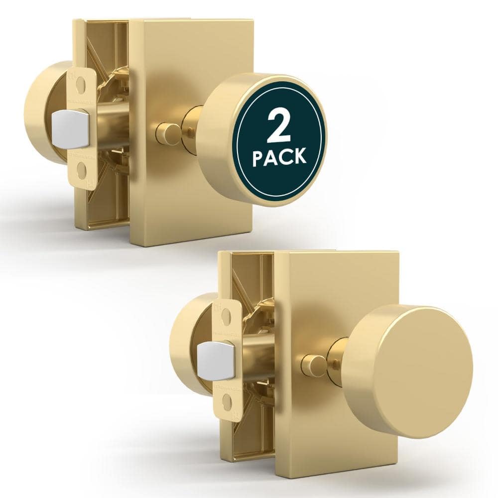 Laura Gold Privacy Door Handle - 2 Pack Reversible Interior Gold Door Handle - Satin Brass price history on PriceWatchPro