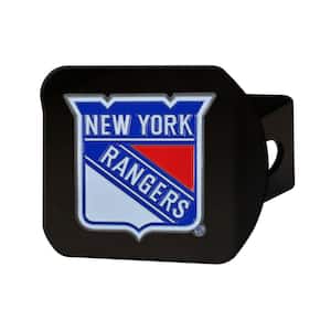 NHL New York Rangers Color Emblem on Black Hitch Cover