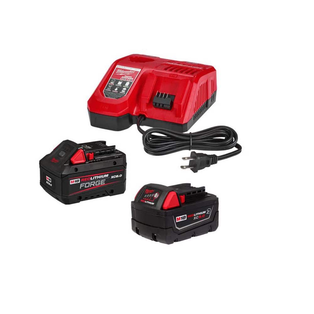 M18 18-Volt Lithium-Ion REDLITHIUM FORGE Starter Kit w/ 8. 0Ah Battery & Rapid Charger & (1) 5.0 Ah Battery price history on PriceWatchPro