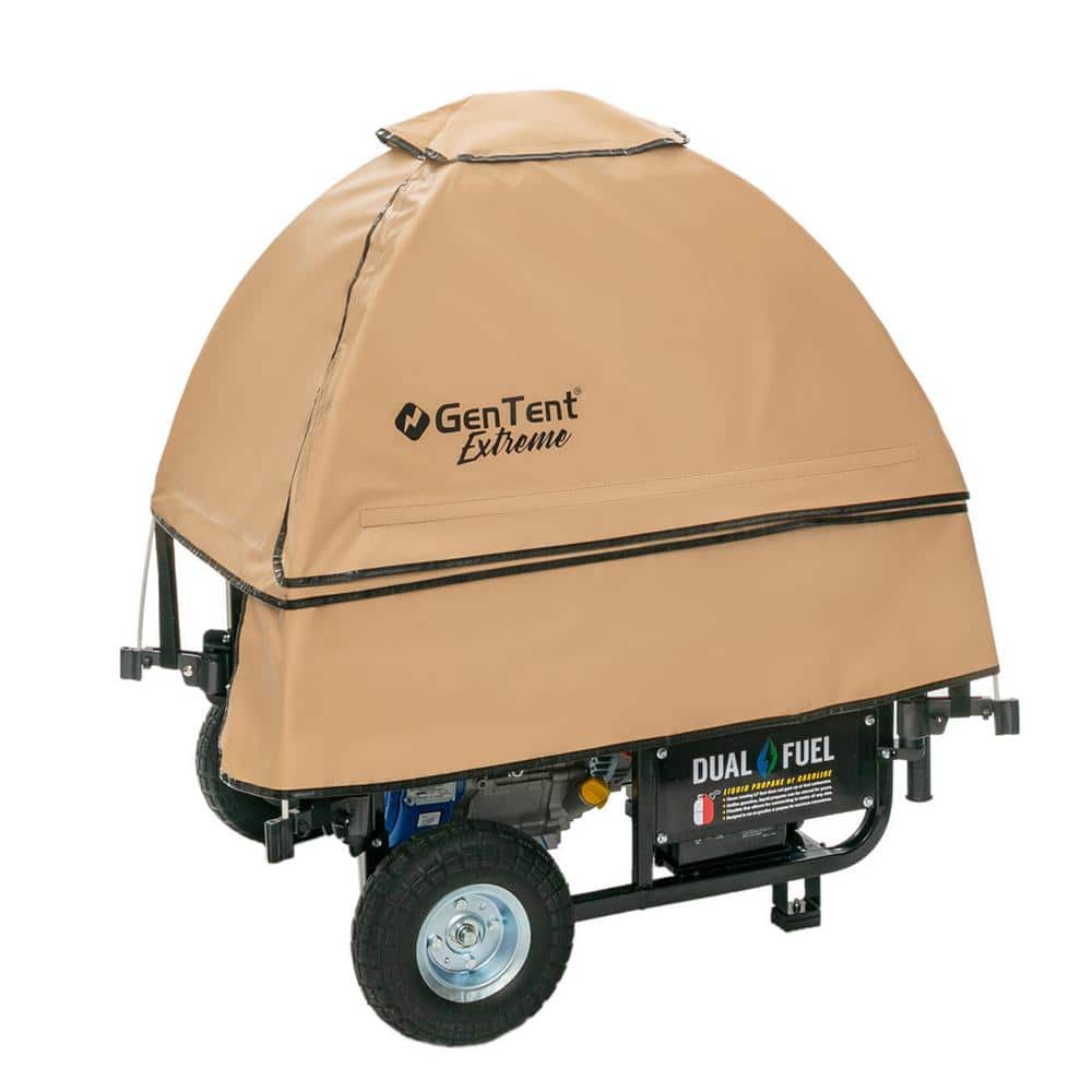 GenTent Generator Running Cover Universal Kit (Extreme, Tan) for Open Frame Portable Generators