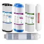 1-Year Replacement Water Filter Cartridge Set for 6-Stage RO System without Membrane