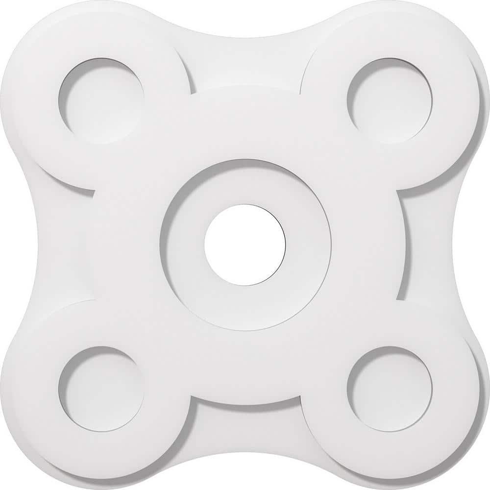 Luna White PVC Square Ceiling Medallion, 18"