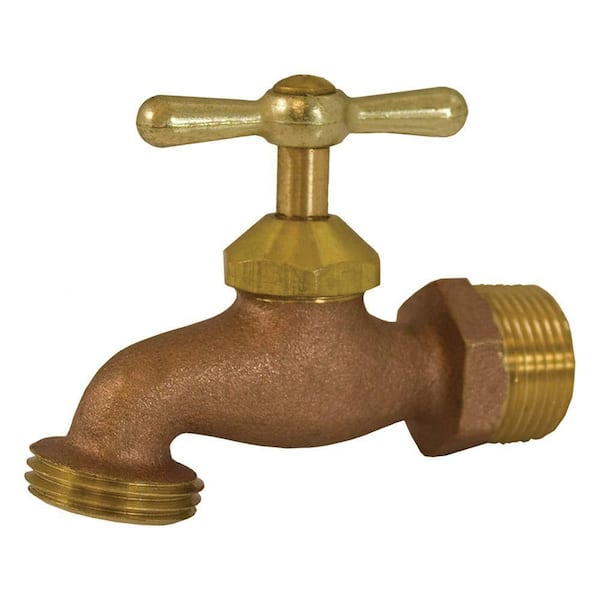 1 in. x 1 in. Cast Brass Hose Bibb