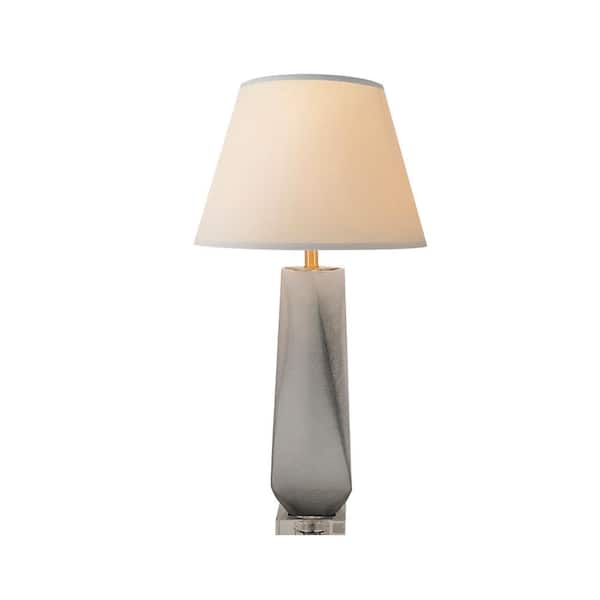 CARRO Calla 28 in. Smoke Grey Indoor Table Lamp