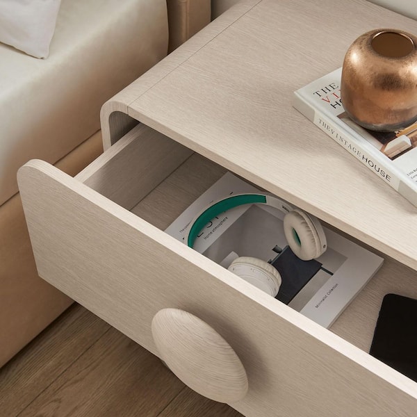 MODWAY Sonnet Ash 2-Drawer Small Nightstand MOD-7181-ASH - The