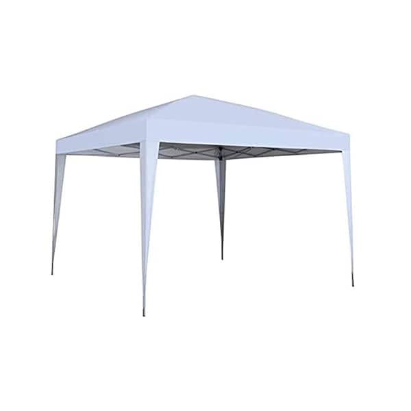 GAWEZA 10 ft. x 10 ft. White Pop-Up Canopy Outdoor Gazebo Canopy Tent with Weight Sand Bag and Carry Bag