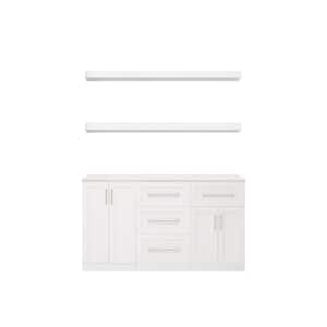 Home Bar 21 in. White Cabinet Set (6-Piece)