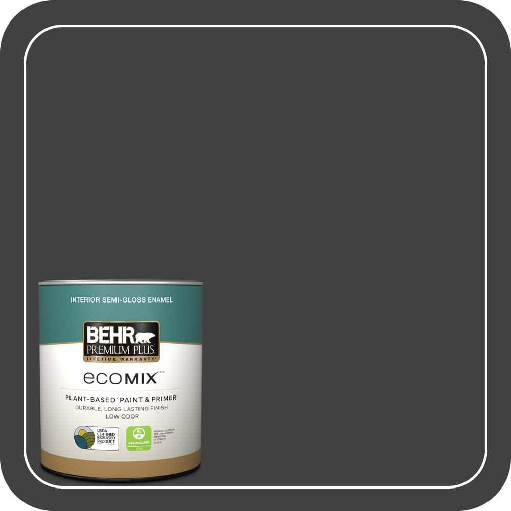 1 qt. #BNC-38 Spade Black Semi-Gloss Enamel EcoMix Plant-Based Interior Paint & Primer price history on PriceWatchPro