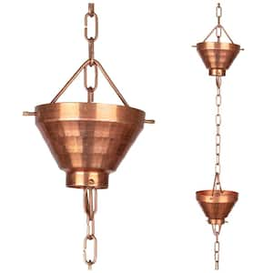 8.5 ft. L Monarch Pure Copper Siam Rain Chain