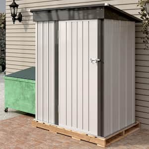 5 ft. W x 3 ft. D Outdoor Storage Metal Shed Utility Patio Shed for Garden and Backyard 15 sq. ft. in White