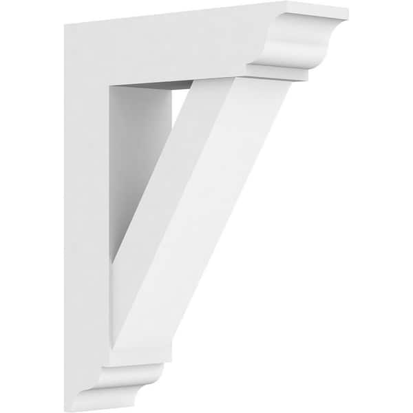 Ekena Millwork Standard Traditional 5 in. W x 24 in. H x 18 in. D Signature Urethane Polyurethane Bracket With Traditional Ends