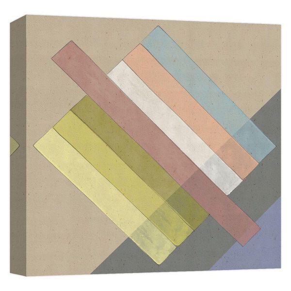 PTM Images Chalk Stripes'' Canvas Abstract Wall Art 15 in. x 15 in.