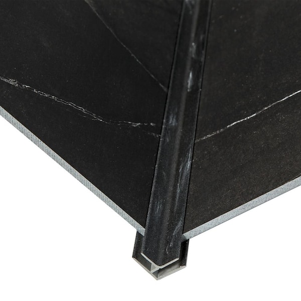 PALISADE Black Ice 94 in. Vinyl Backsplash Accessory Trim Kit