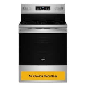 30 in. 5 Element Freestanding Electric Range in Fingerprint Resistant Stainless Steel with Air Cooking Technology
