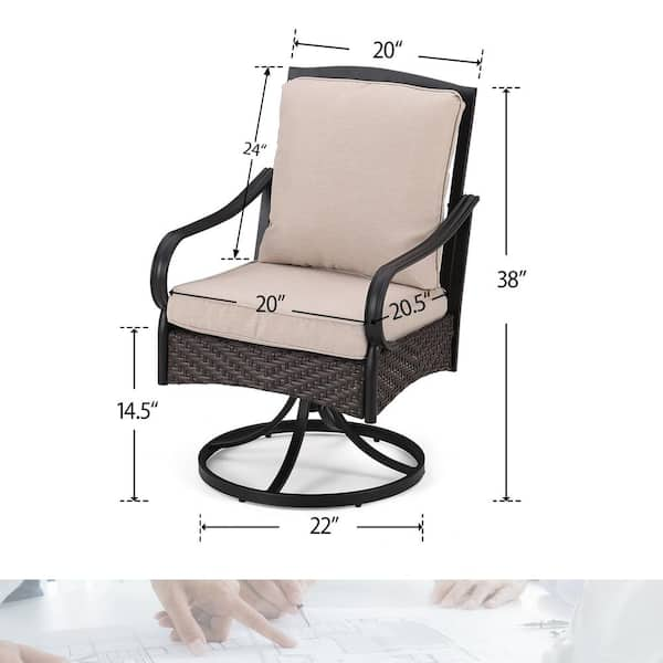 Phi villa patio on sale swivel rocker chair