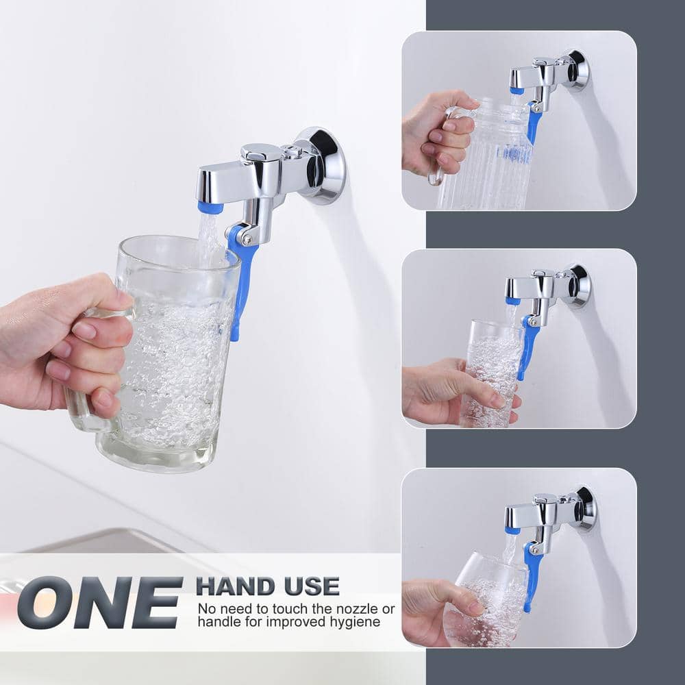 Chrome Wall Mounted Single Handle Drinking Fountain Faucet