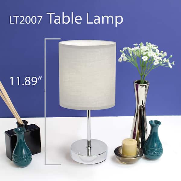 Simple Designs 8.78 in. Black Mini Ceramic Globe Table Lamp (2-Pack)  LT2008-BLK-2PK - The Home Depot