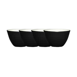 Colorwave Graphite 4 in., 7 fl. oz. (Black) Stoneware Mini Bowls, (Set of 4)