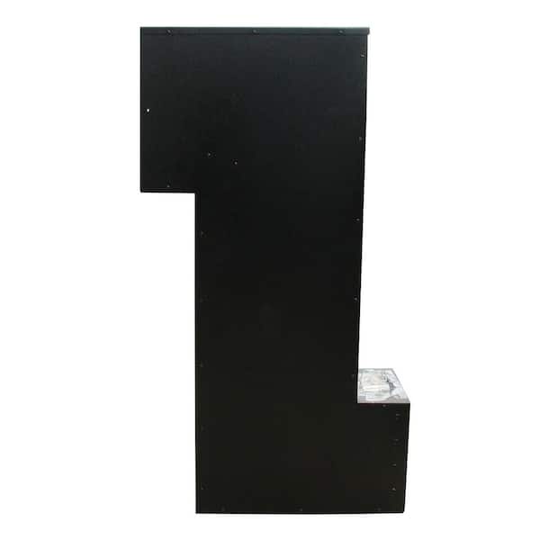 Manchester Antique Copper Column Mount Locking Drop Chute Mailbox with Plain Door Faceplate