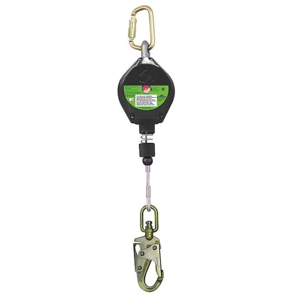 PeakWorks Leading Edge 10 ft. Self Retracting Lifeline Galvanized Steel Cable Snap Hook