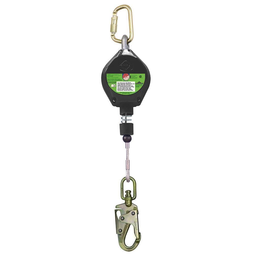 PeakWorks Leading Edge 10 ft. Self Retracting Lifeline Galvanized Steel Cable Snap Hook