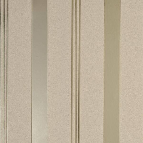 Fine Decor Collin Beige Bexley Stripe Matte Non-Pasted Strippable Wallpaper Sample