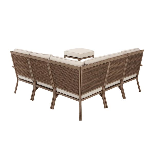 Hampton bay 6 best sale piece wicker patio set