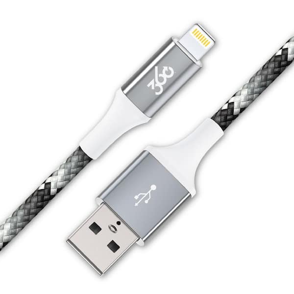 360 Electrical Habitat 8 ft. Braided USB-A to Lightning Cable